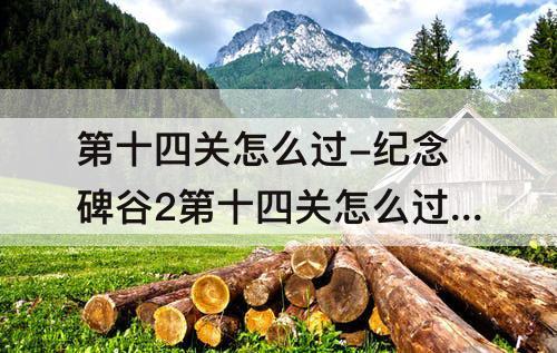 第十四关怎么过-纪念碑谷2第十四关怎么过图解法