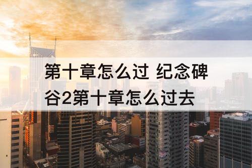 第十章怎么过 纪念碑谷2第十章怎么过去