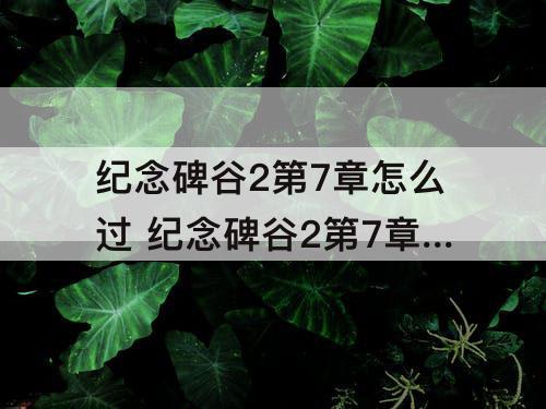 纪念碑谷2第7章怎么过 纪念碑谷2第7章怎么过关