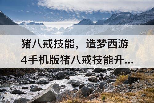 猪八戒技能，造梦西游4手机版猪八戒技能升级