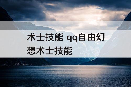 术士技能 qq自由幻想术士技能