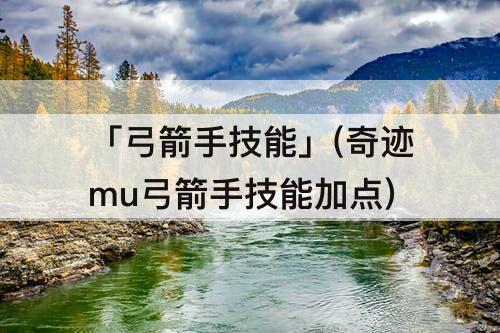 「弓箭手技能」(奇迹mu弓箭手技能加点)