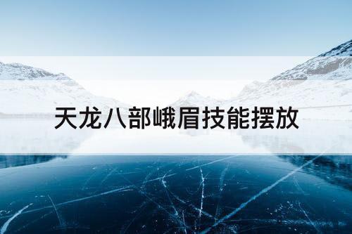 天龙八部峨眉技能摆放