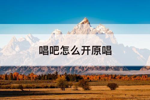 唱吧怎么开原唱