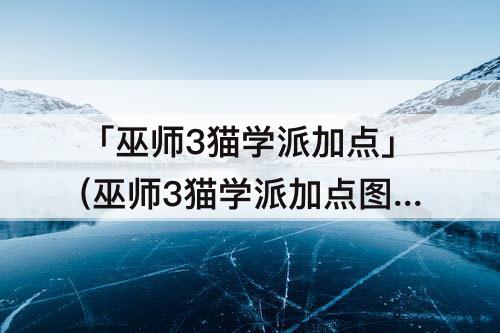 「巫师3猫学派加点」(巫师3猫学派加点图)
