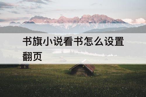书旗小说看书怎么设置翻页