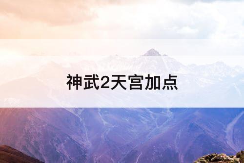 神武2天宫加点