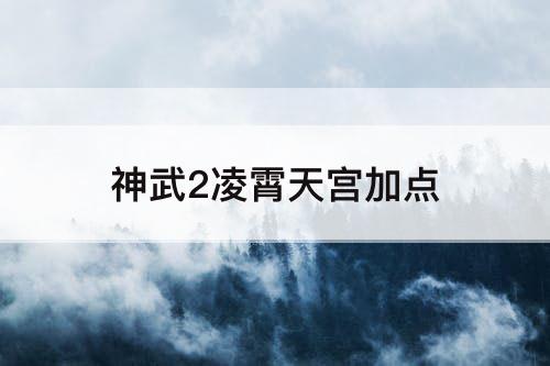 神武2凌霄天宫加点