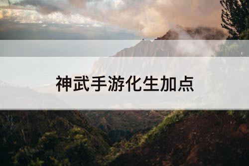神武手游化生加点