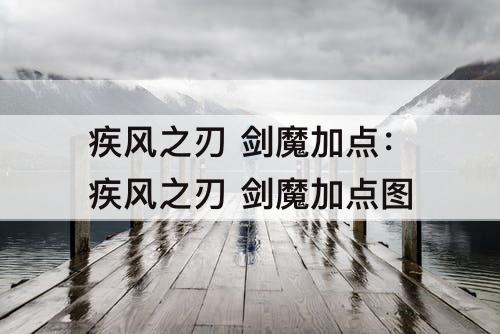 疾风之刃 剑魔加点：疾风之刃 剑魔加点图
