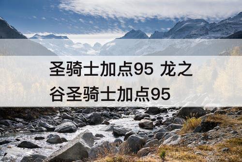 圣骑士加点95 龙之谷圣骑士加点95