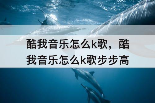 酷我音乐怎么k歌，酷我音乐怎么k歌步步高