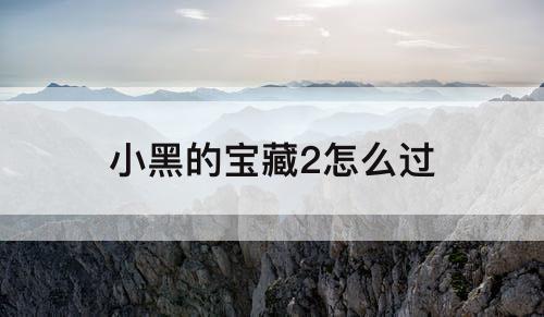 小黑的宝藏2怎么过