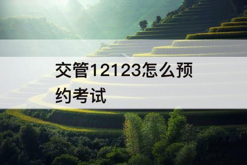 交管12123怎么预约考试