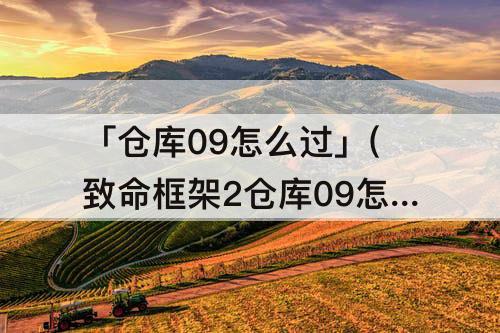「仓库09怎么过」(致命框架2仓库09怎么过)