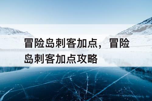 冒险岛刺客加点，冒险岛刺客加点攻略