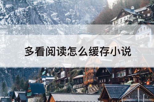 多看阅读怎么缓存小说
