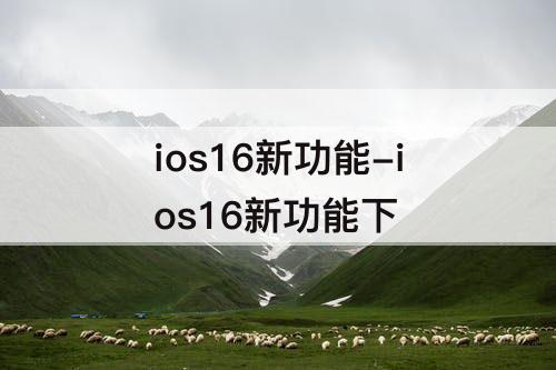ios16新功能-ios16新功能下