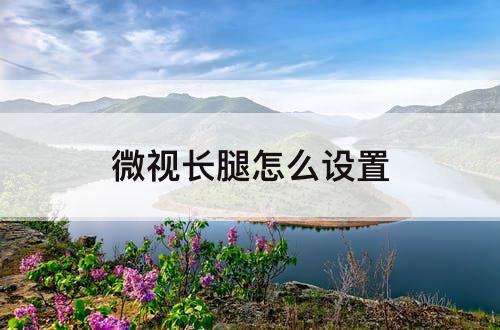 微视长腿怎么设置