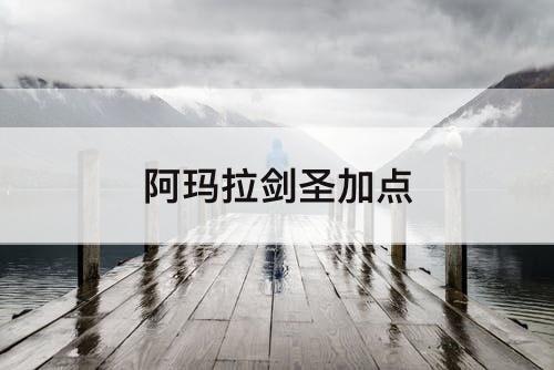 阿玛拉剑圣加点