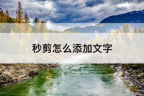 秒剪怎么添加文字