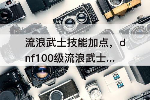 流浪武士技能加点，dnf100级流浪武士技能加点