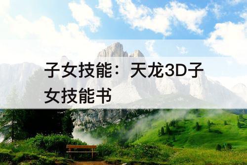 子女技能：天龙3D子女技能书