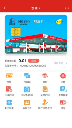 中国石化加油卡掌上营业厅  v3.2.5图3